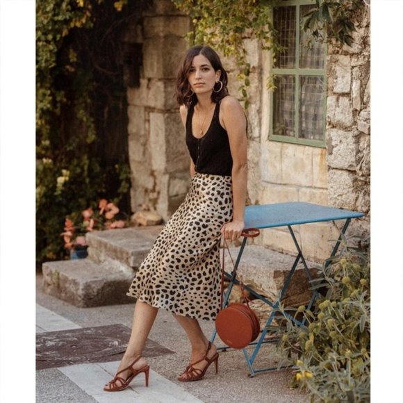 NEW From Future 100% Silk Gina Midi Skirt NWOT - Picture 4 of 17